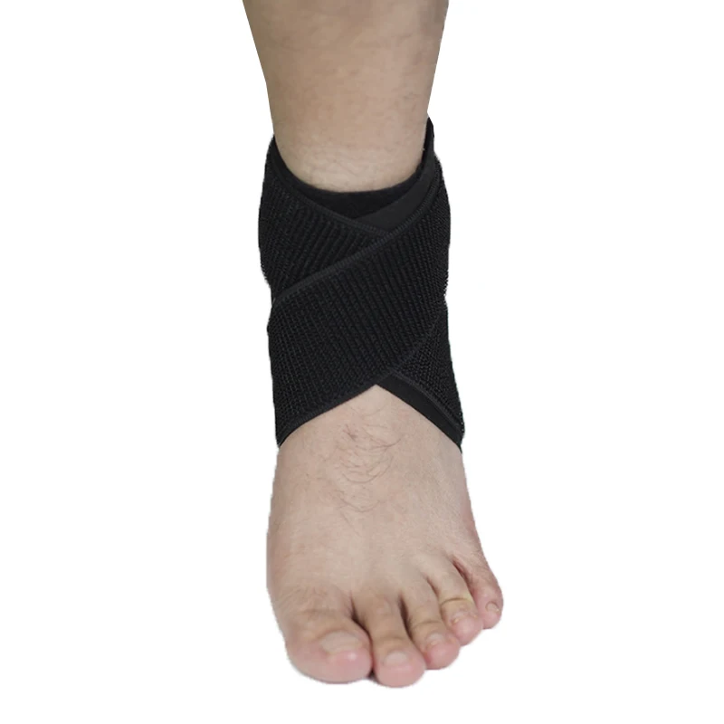 Elastic Breathable Wrap Ankle Support Brace Compression Knee Elbow Wrist Ankle Hand Support Wrap Sports Bandage Strap Black