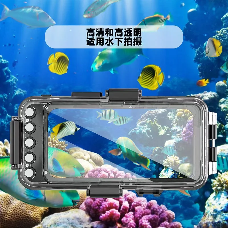 30M Diving Snorkeling Underwater Case Operated Underwater Photo Video,Waterproof Housing for Samsung S24 Ultra S23 S22 S21 A54