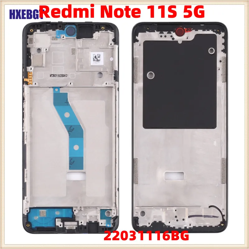 Original New For Xiaomi Redmi Note 11S 5G 22031116Bg Lcd Front Frame Housing Middle Frame Bezel Plate Smartphone  Repair Parts