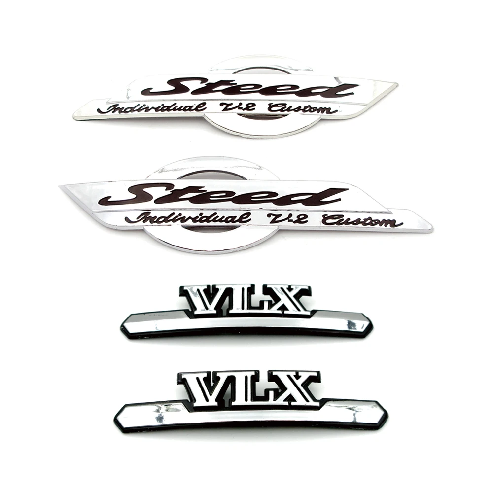 

Motorcycle Fuel Gas Tank Emblem Badge Petrol Cover Decoration Protect Decals Stickers For Honda Steed VLX 400 600 VLX400 VLX600