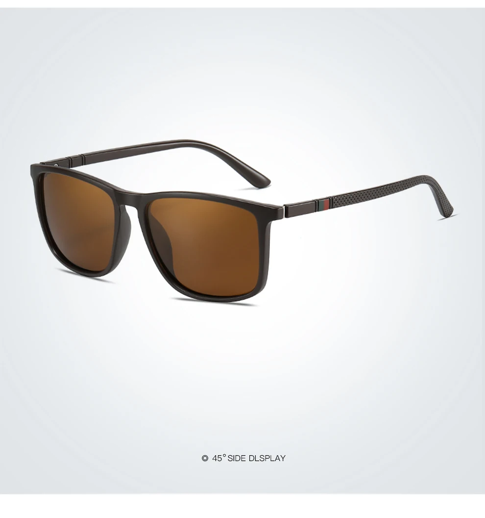Vintage Square TR90 Frame Polarized Sunglasses Men Women Luxury Brand Designer Sun Glasses Driving Travel Retro Eyewear UV400