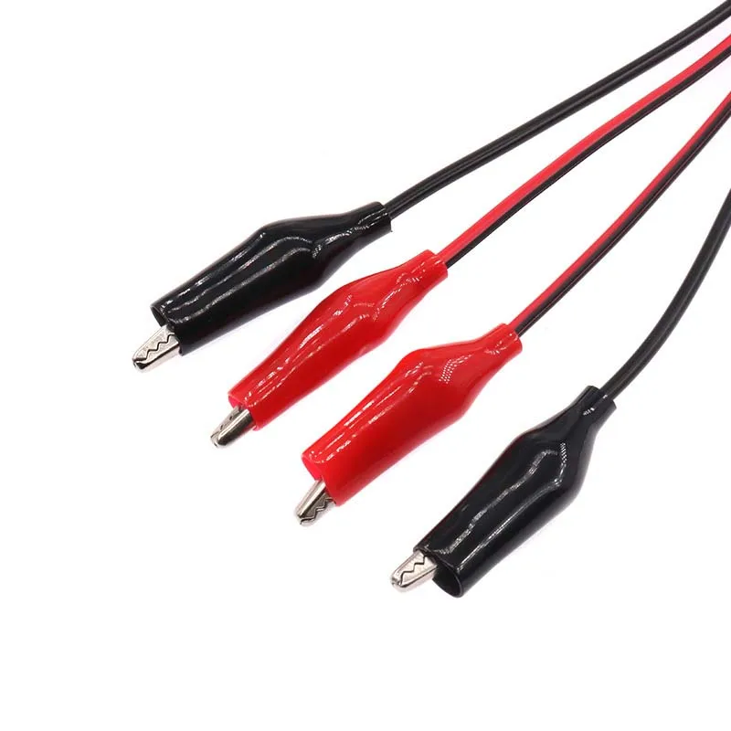 Alligator Clips Electrical Insulated Test Leads Stamping Double-ended Jumper Wires 4 pairs 1M