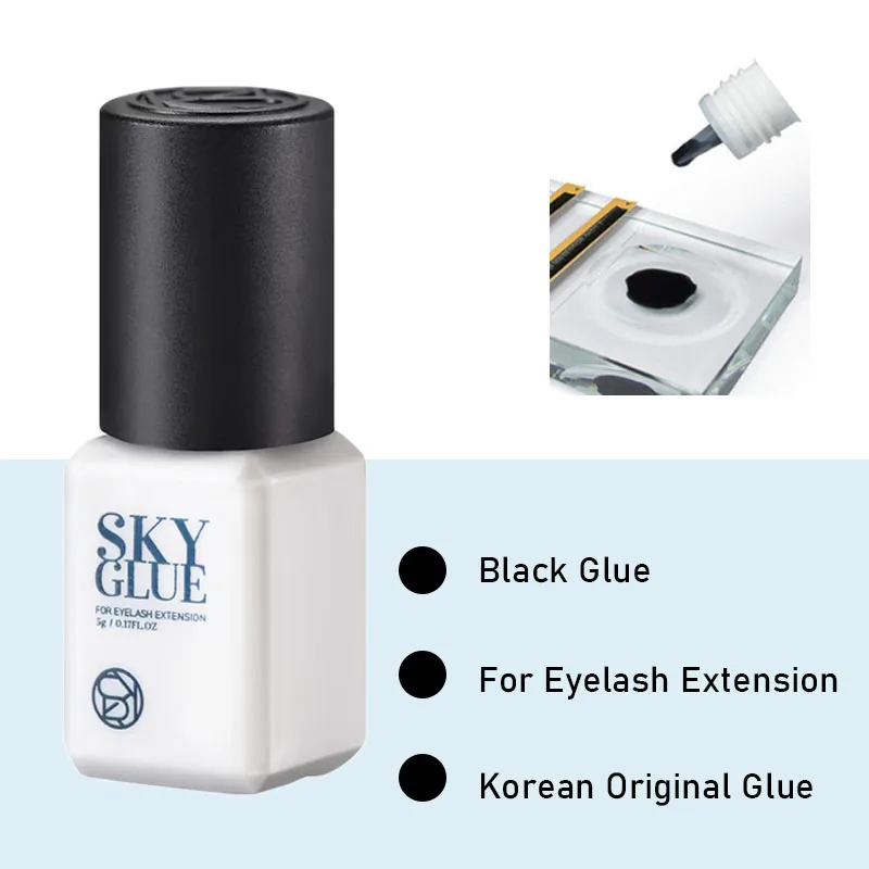 10 Bottles SKY Glue Fake Eyelash Extension Supplies Korea 5ml Black Beauty Health Lava Lash Makeup Tools Adhesive Fast Dry