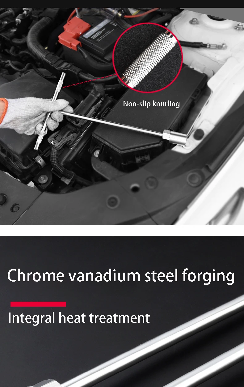 Description Picture 5 of item6-19mm T-Style Socket Wrench Mechanics's Driver Repair Socket Set Car Mechanical Workshop Tools Hex Wrench Hand Tools Nut Key