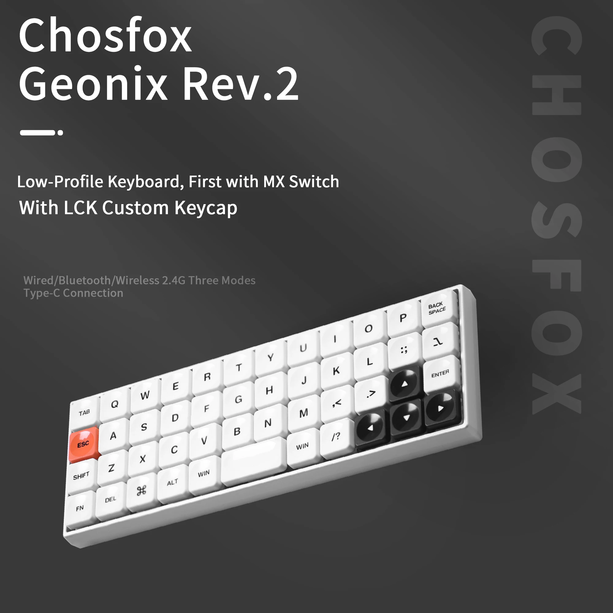 chosfox Geonix rev.2 ホワイト リニア Chosfox Geonix48 Rev.2 Low