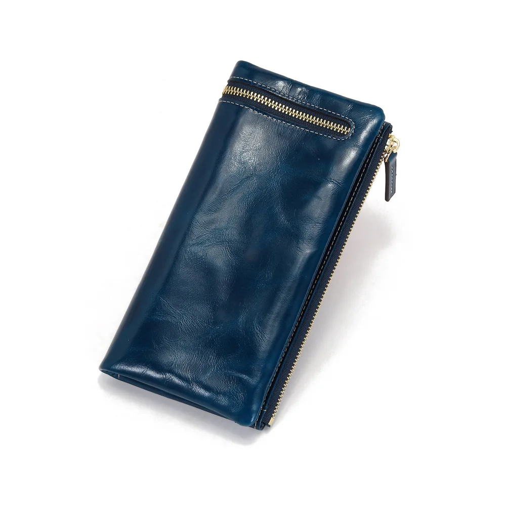 Women's wallet leather long multi-card large-capacity clutch bag RFID anti-theft brush mobile phone bag clutch bag