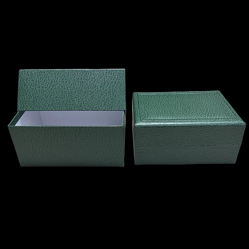 Customized Green Watch Box Genuine Leather for Top Luxury Rolexlaxes Wristwatch Box Holder Travel Case Storage jewels Organizer