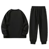 M-8XL Men's Sets Plus Size M-8XL Autumn Round Neck Loose Oversized Long-sleeved Sweatshirts  Drawstring Casual Trousers 6