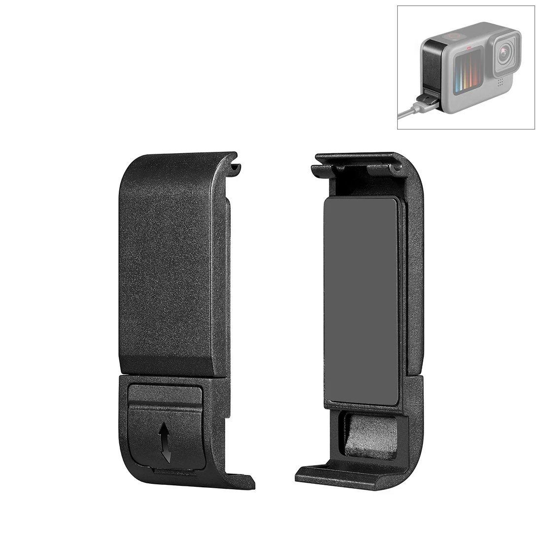 Black Side Interface Door Cover for GoPro HERO 13 12 11 10 9, Repair Part for HERO 10 9 Data Port Cover Replacement