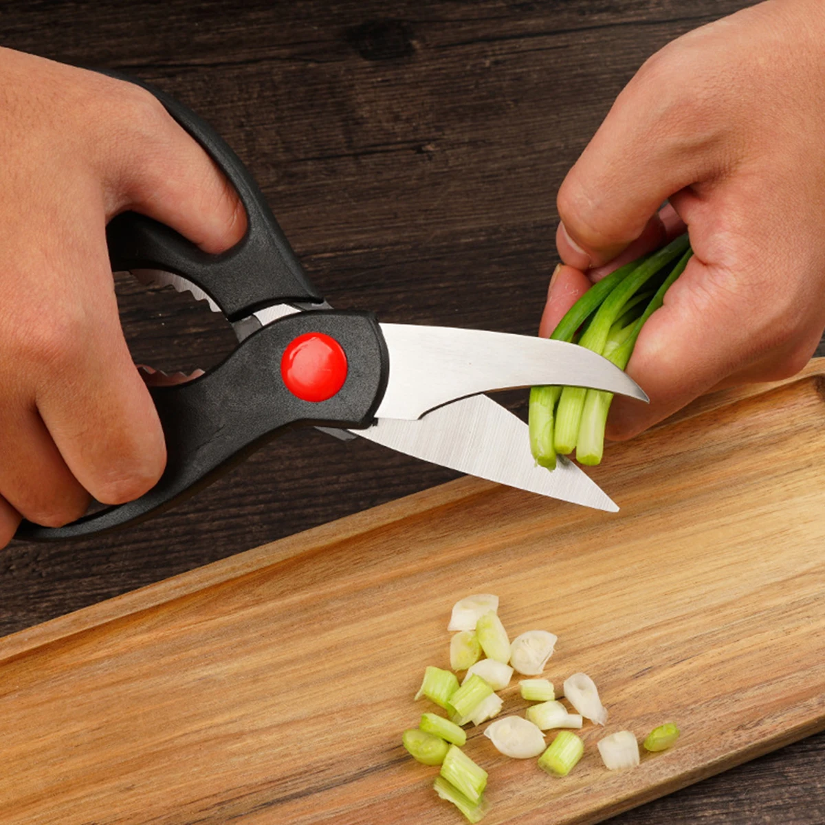 3PCS-Multi-functional kitchen scissors; household stainless steel scissors for food; chicken bone scissors.