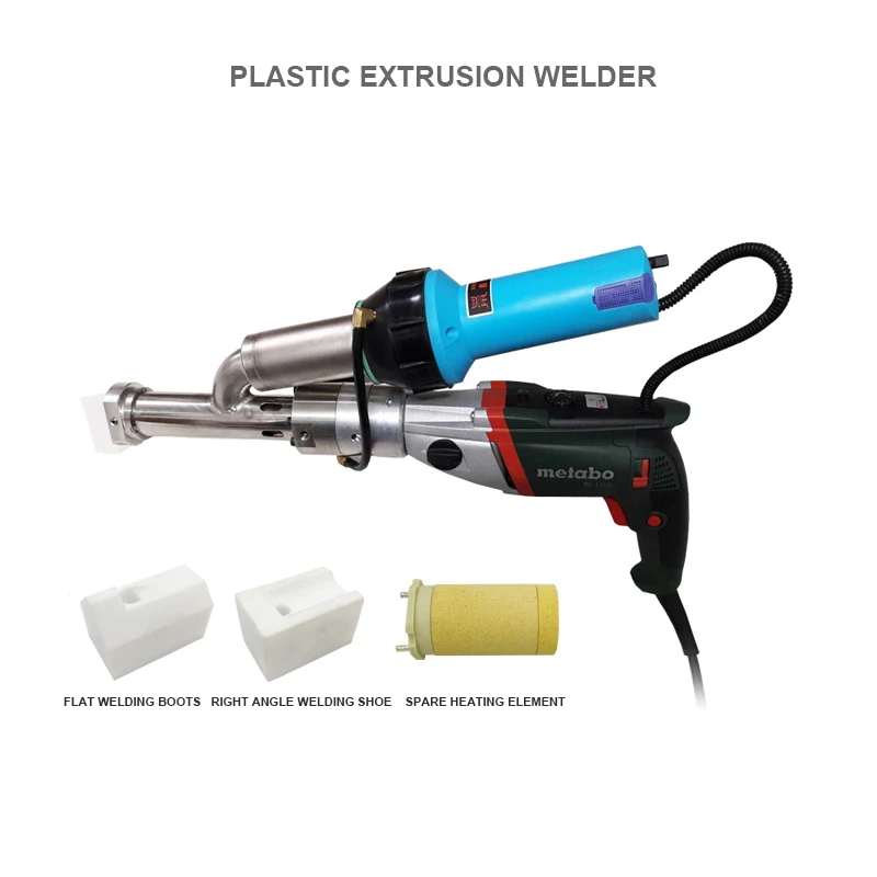 

3400W Handheld plastic extruder,Hot Air Plastic extruding Welder,Extrusion welding gun,for PP/PE/PVC pipe,water tank,geomembrane
