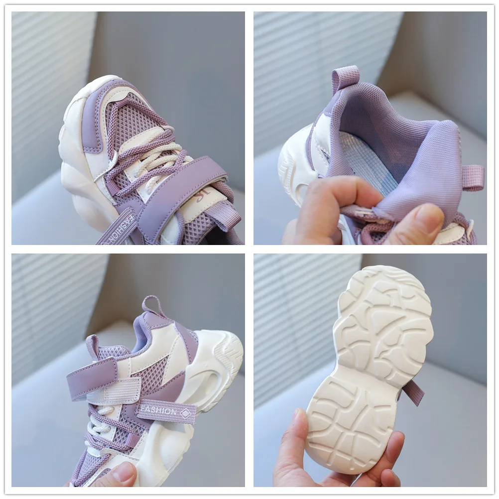 Breathable Non Slip Kids Running Shoes for Autumn