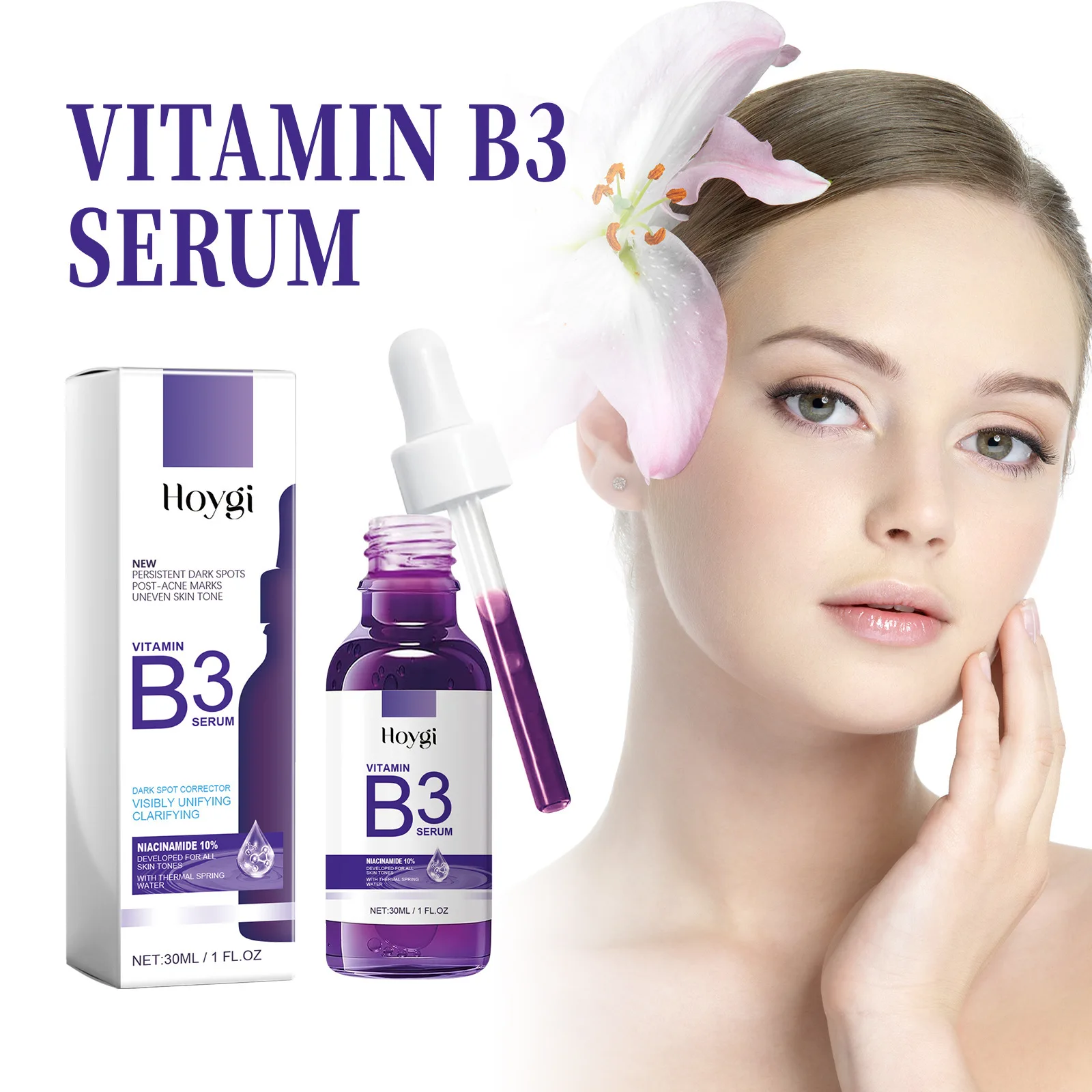 Vitamin B3 Serum Fade Dark Spot Chloasma Lighten Melanin Pigmentation Smooth Pores Rejuvenation Brightening Moisturizing Essence 5