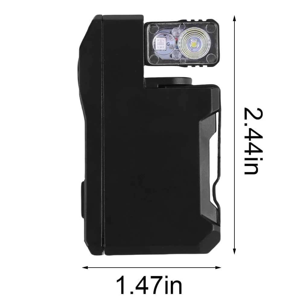 Rechargeable EDC Flashlight 400 Lumens Portable Flat Pocket Flashlight Mini Flashlight for Camping Hiking