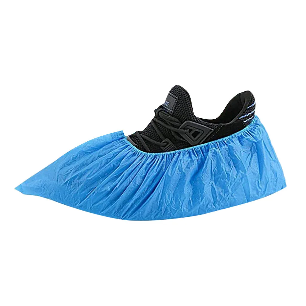 Shoe Covers 50 Pcs Portable Waterproof Boot Covers Plastic non-slip Wear Disposable Overshoes Rain Shoe Mud-proof