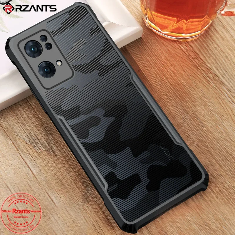 Per Oppo Reno 7 Pro 5G Custodia Camouflage Acrilico Antiurto Airbag Armatura Copertura Trasparente Per Oppo Reno 7 5G Global ケーRzants