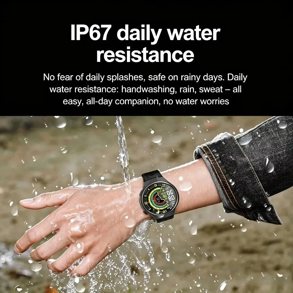 Sports Smart Watch:Bluetooth Call IP67 Waterproof 150+ Sport Modes Flashlight Full Touch Screen Health Monitor Smartwatch NEW