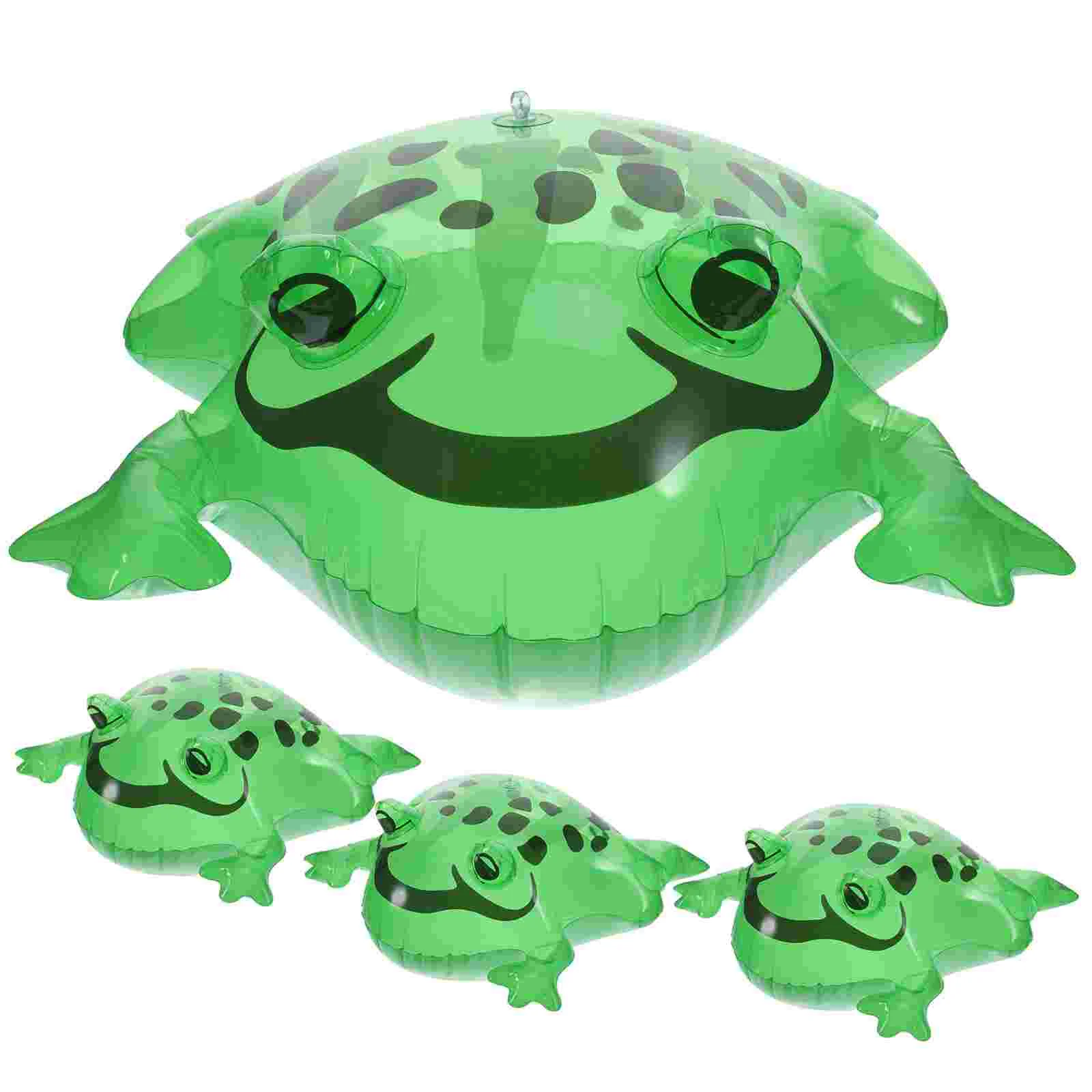 

4 Set Inflatable Frog Balloon Animals Plaything Decor Green Frogs Toy Balloons Party Bag Fillers Dining Toys
