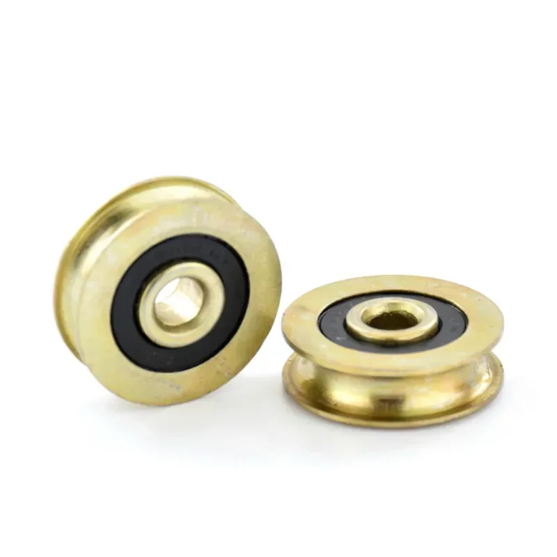 Grooved Bearing U Concave Wheel 6mm Wire Rope Guide Wheel Suspension Support Pulley Cross Line Fixed Pulley 6.4*28.5*8