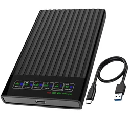 2.5 - Inch USB 3.1 SATA Hard Drive Enclosure - High - Speed 6Gbps Portable Storage Case (Black)