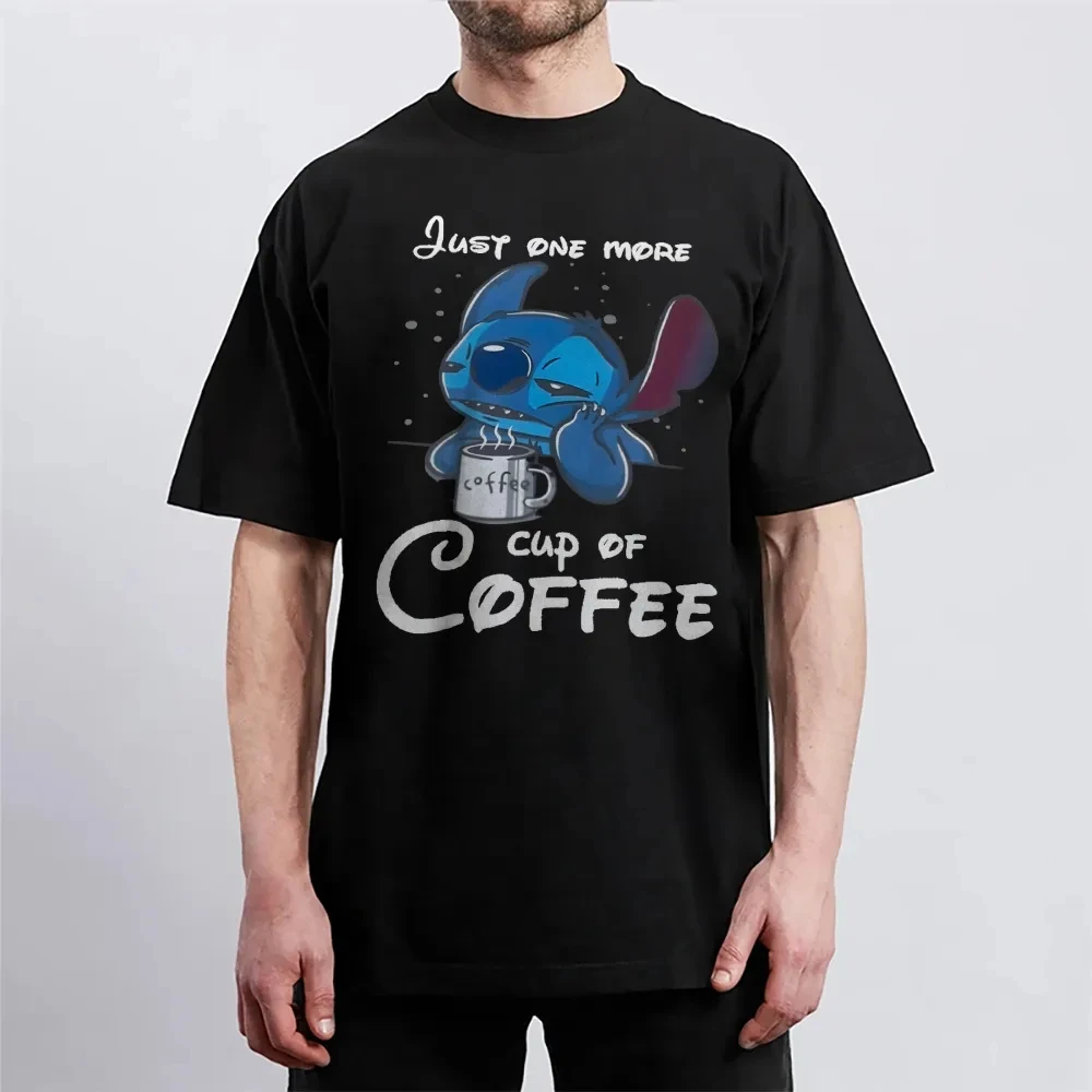 تيشيرت عصري بتصميم Stitch وعبارة "Just One More Cu...