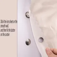 Fermeture magnétique pour rideau en métal, boucle magnétique murale, Clips magnétiques pour rideau de douche, fixation fixe pour écran de fenêtre détachable 3