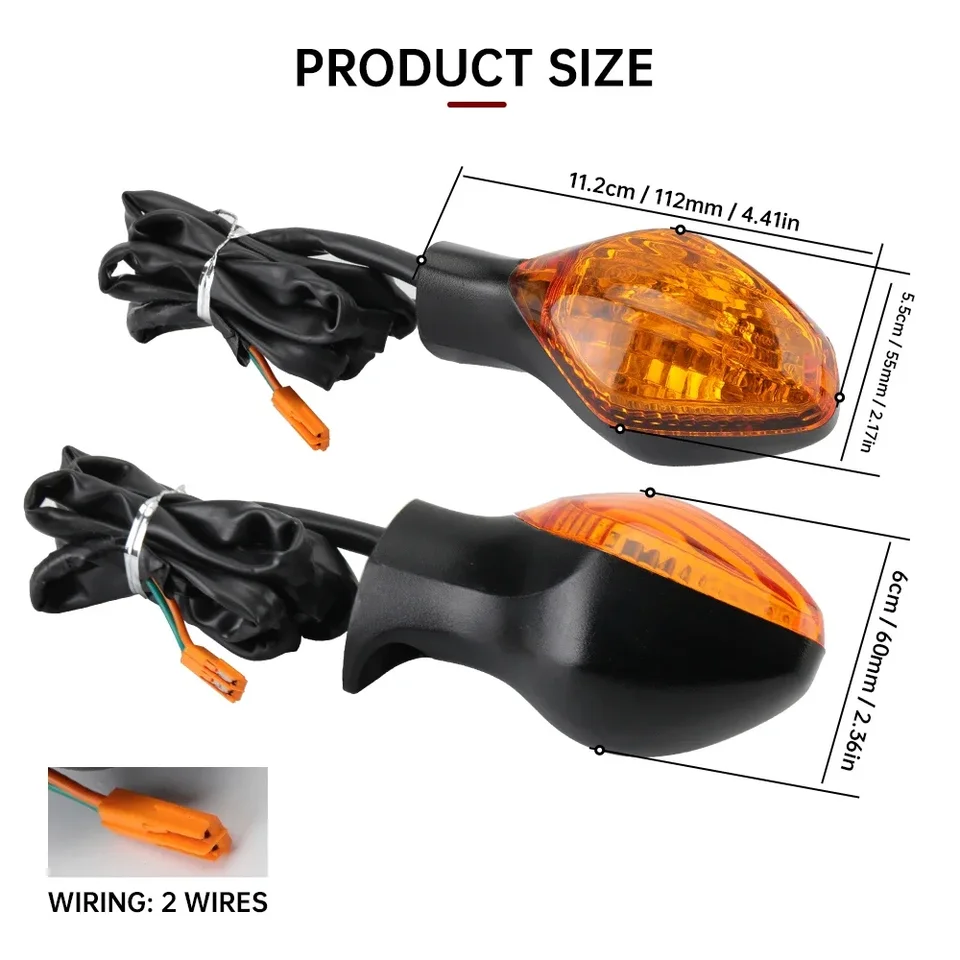Aramox 12V LED Motorcycle Turn Signal Indicators - Dark Brown, Compatible With Honda CBR500, CBR650, CTX700 & More - View #3