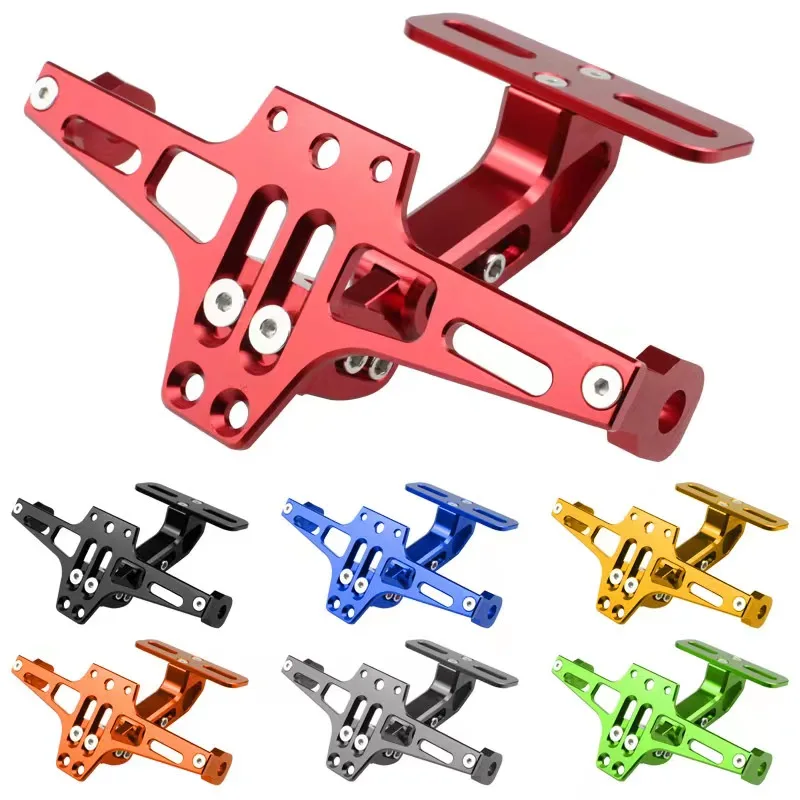 Universal Adjustable Motorcycle License Number Plate Bracket Rear Turn Signal Lamp Holder CNC Aluminum Fender Eliminator Kits