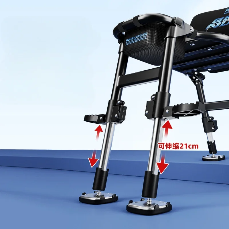 CD11: Portable Folding Fishing Chair, Adjustable Height Seat, Strong Load-Bearing Fishing Seat, Outdoor Camping Gear