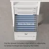 Small Desk with Drawers, 40 inch Computer Desk with Shelves, Writing with Storage, Small Office with Metal Frame 5