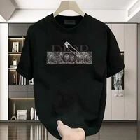 T-shirt imprimé à manches courtes en coton respirant de luxe, polyvalent, pour hommes et femmes, collection été 2026 2