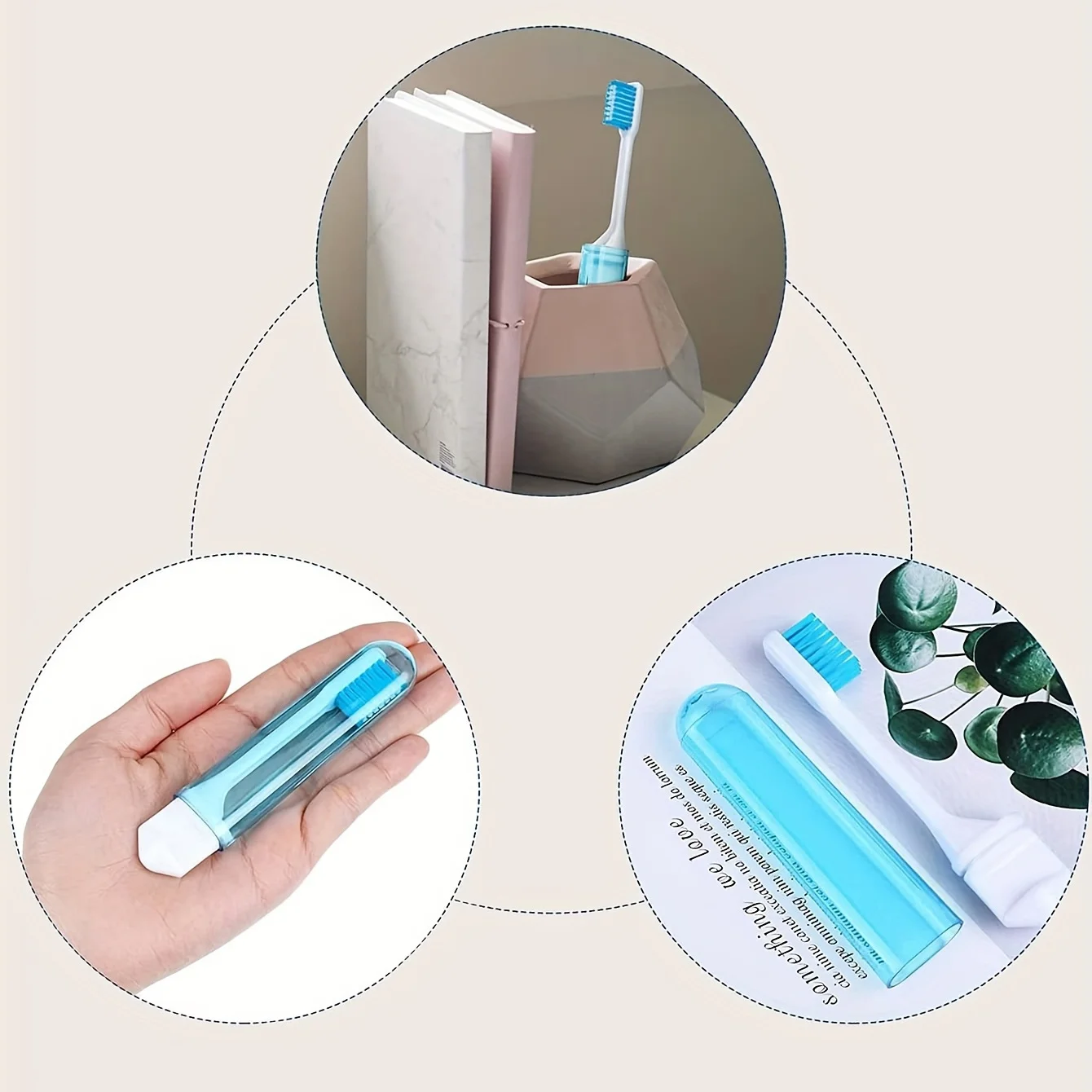2pcs -Portable mini toothbrush, manual toothbrush for travel and oral care, bathroom essential for camping and hiking trips