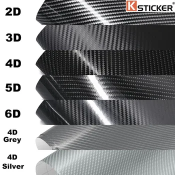 Auto Pellicola di Copertura 2D 3D 4D 5D 6D Lucido In Fibra di Carbonio Avvolgimento Pellicola Del Vinile Auto Moto Impermeabile PVC Lamina Accessori Auto