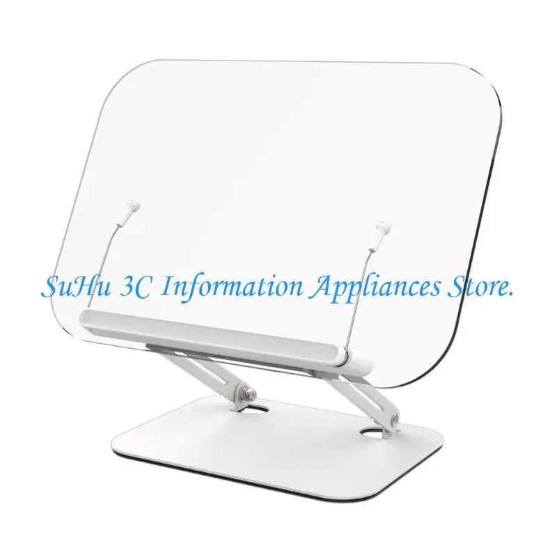 다양한 요구 사항을 충족하기 위해 완전히 조절 가능하고 360°회전 가능한 독서용 현대 아크릴 책상 스탠드 책 홀더