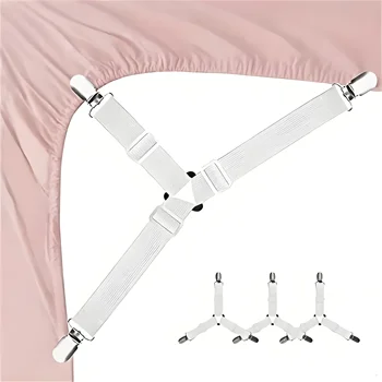 Clip triangulaire pour drap de lit, 4 pièces, housse de matelas, drap, support réglable, boucle de drap 1