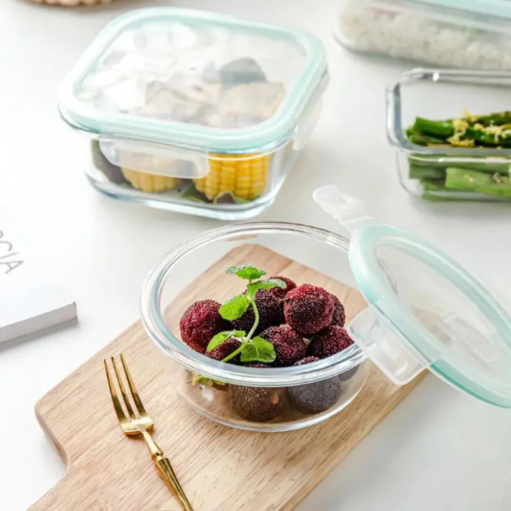 Borosilicate Glass Bento Lunch Box with Sealed Lid 6