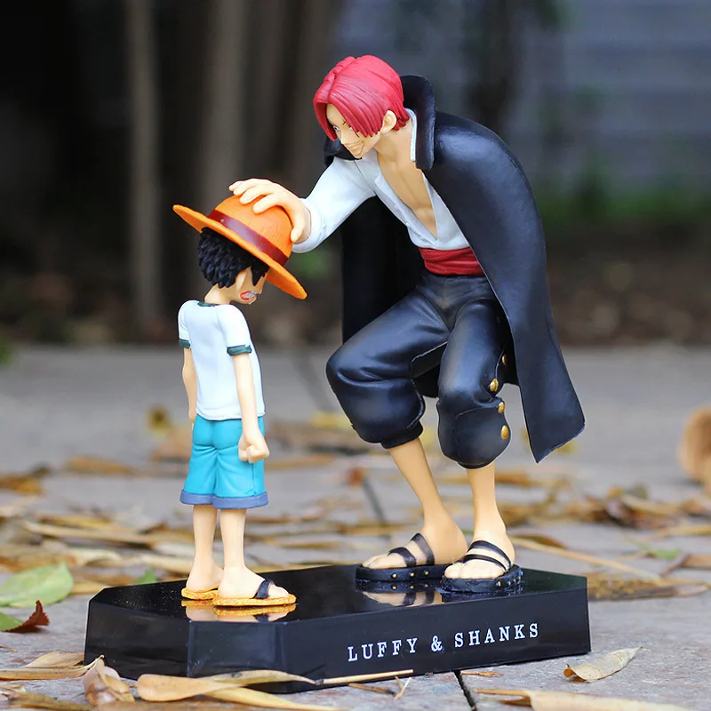 17Cm Anime Figure One Piece Luffy Four Emperors Shanks Straw Hat Luffy Action Figure Monkey D Luffy Collection Model Doll Toys