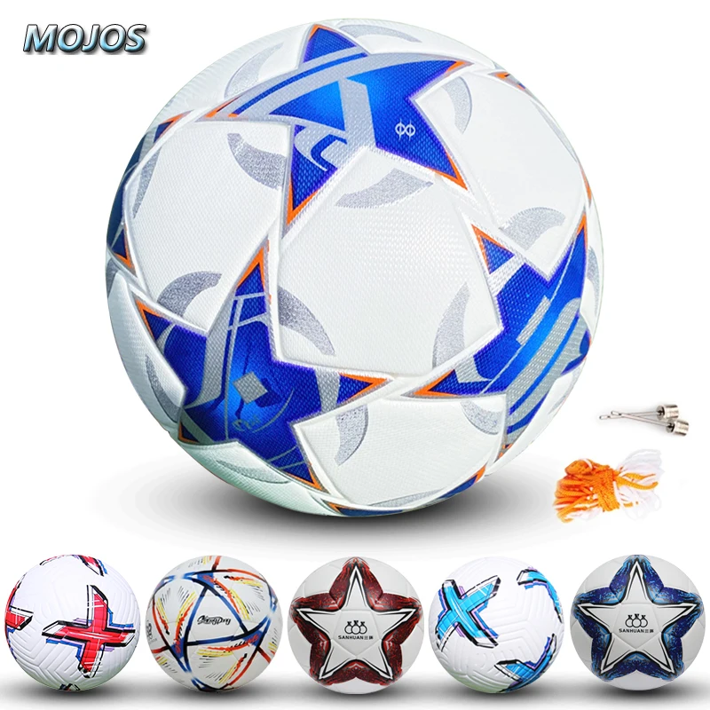 

High Quality Soccer Balls Official Size 5 PU Material Match Training Football Goal Team Outdoor Professional Funcional Training
