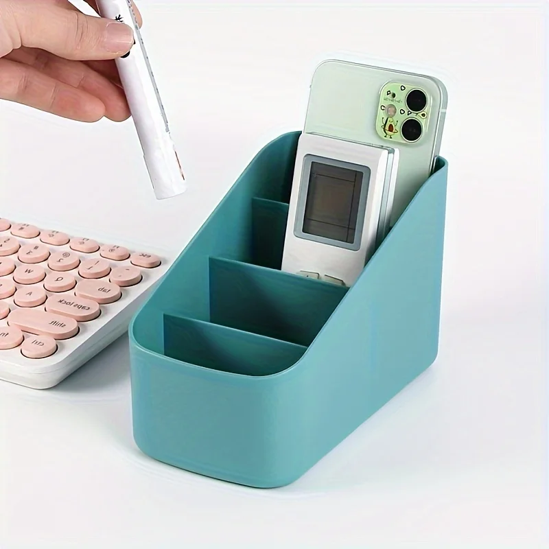 1 4-grid desktop storage device, small items, miscellaneous items, snacks, cosmetics storage basket, household toiletries, plast 3