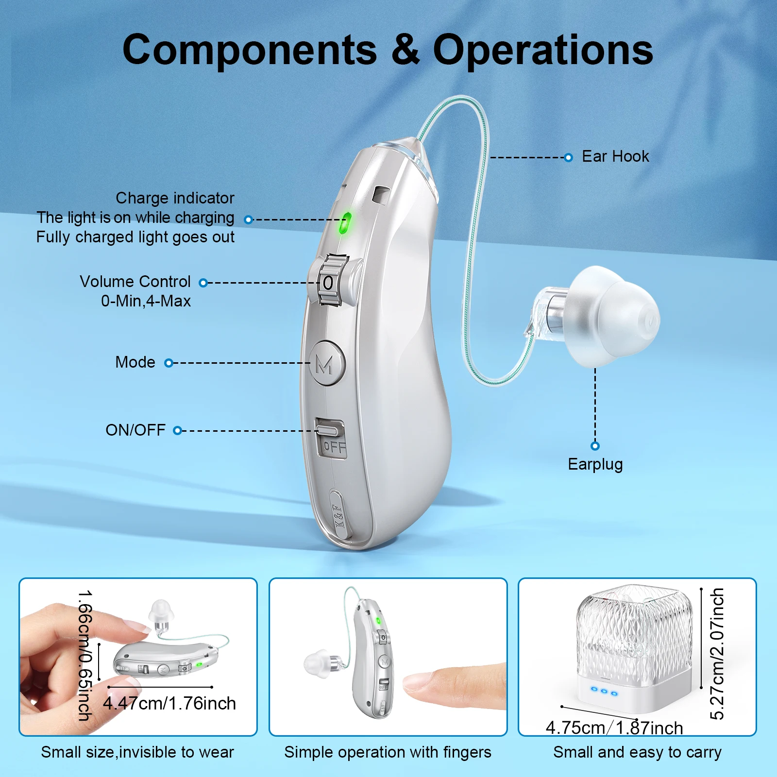 Behind-The- Ear Hearing Aids Hearing Amplifiers  Portable Elderly Hearing Aid Invisible Amplifiers 2
