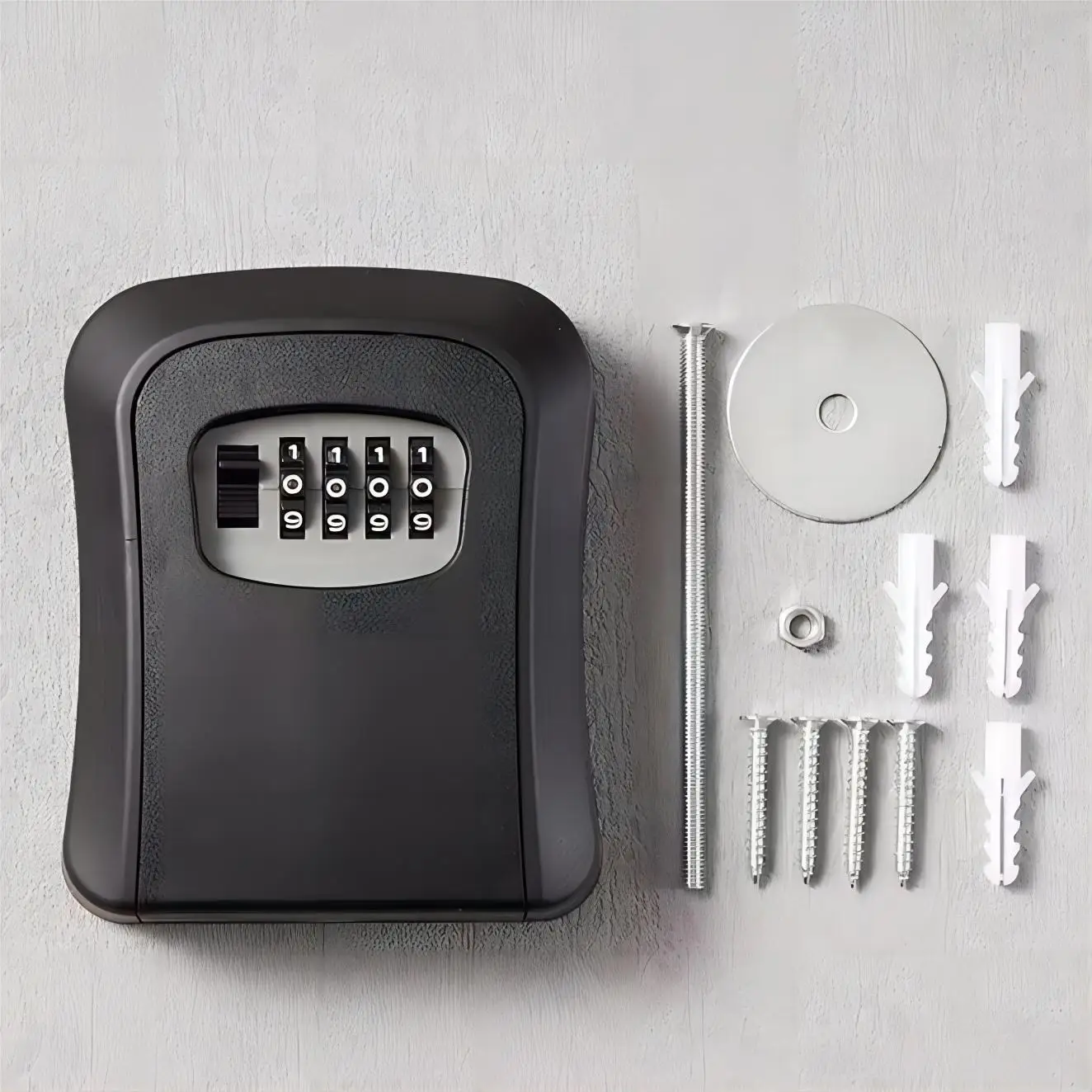 16-Key Lock Box Wall Mount - Secure Key Storage With Combination Lock & Key Tags For Office, Home & Business Use