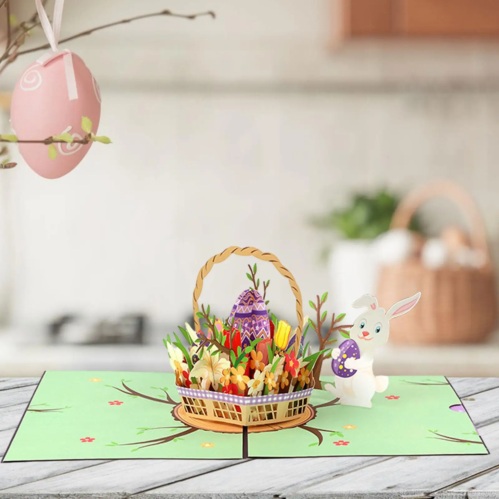 Easter Greeting Card Graduation Card Cute Spring 3D Greeting Cards for Festival Easter Celebration Events Grandson Granddaughter