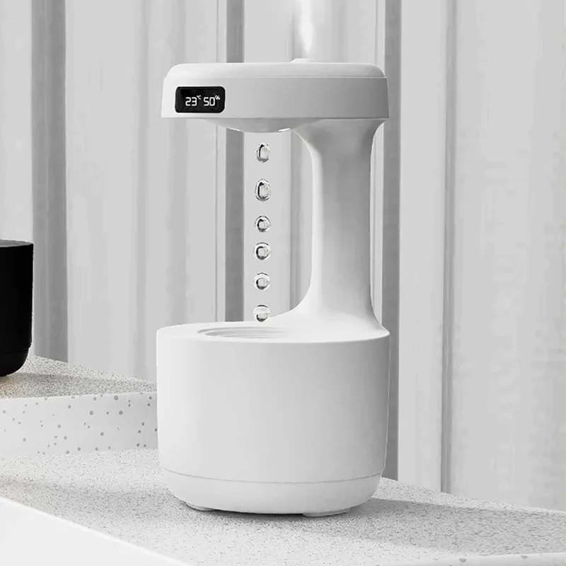 new small three-dimensional desktop water drop reverse flow home office silent spray water anti-gravity humidifier