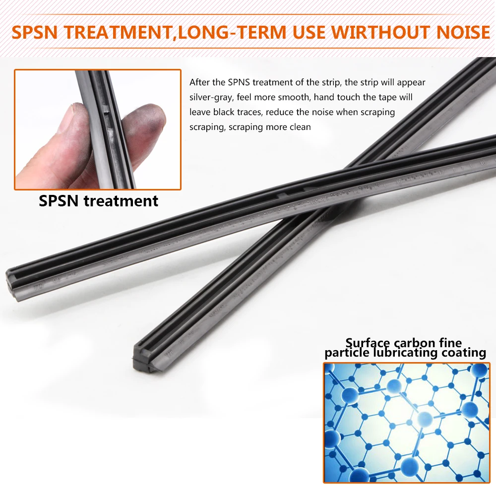 KOSOO 1PCS Car Wiper Blade Insert Natural Rubber Strip 10mm 14