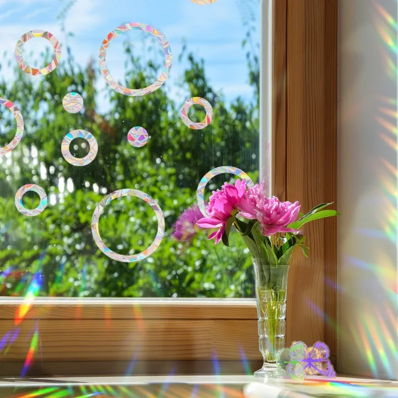 Wall Stickers 29 Stylels Rainbow Maker Sun Catcher Cat Bird Star Mushroom Moon Sun DIY Window Glass Electrostatic Prisms