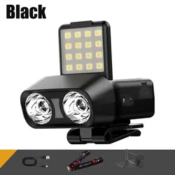 Ultra Bright LED Rechargeable Waterproof Clip - On Cap Light with Sensor (Black)