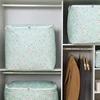 Clothes Storage Bag Foldable Storage Bags Large Capacity Waterproof Oxford Clothes Storage Organizers Floral Zipper Container 6
