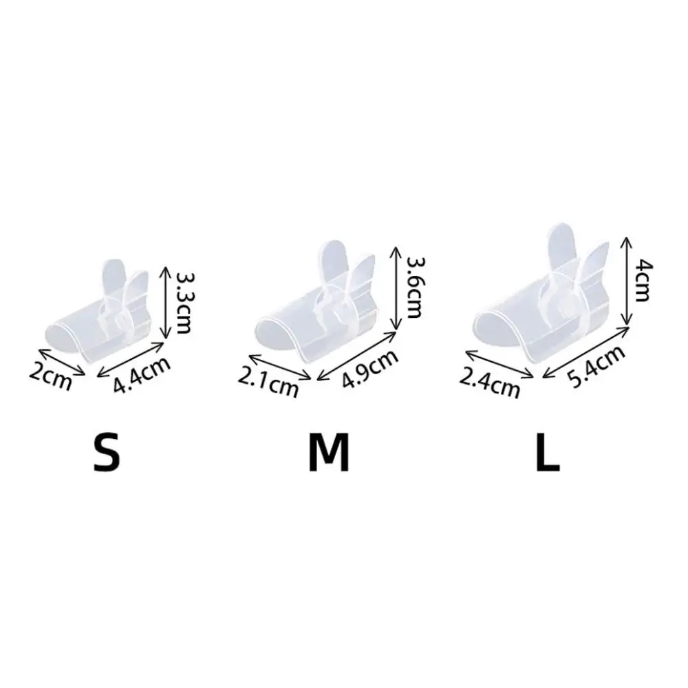 5pcs 고품질 투명 네일 보호 커버 재사용 가능한 안티 스크래치 네일 케어 도구 분리형 네일 용품