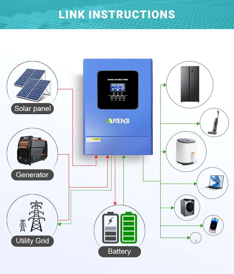 6.2KW 48V Hybrid Solar Inverter Parallel Photovoltaic On Grid MPPT Inverter Pure