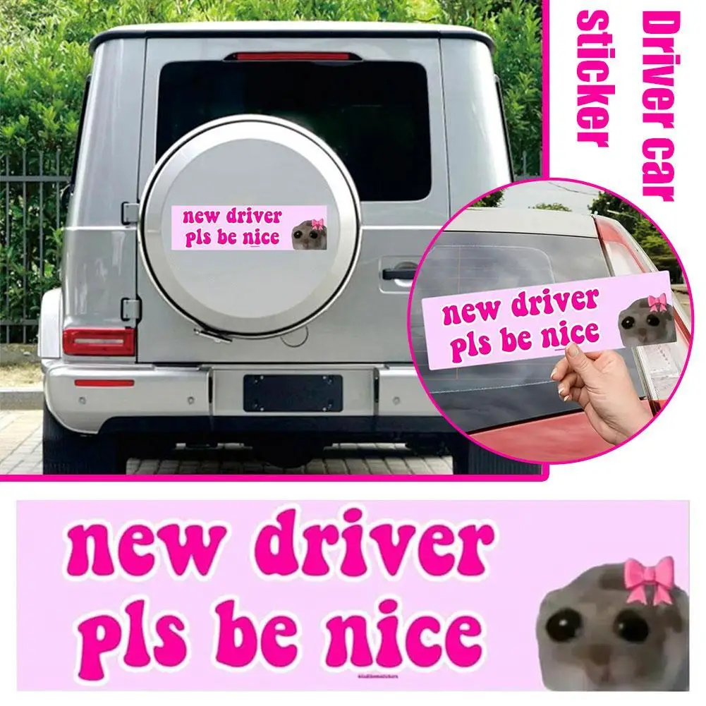 

1-20pcs New Driver Please Be Nice Funny Sticker,Nice Driver Car Sticker,Self Learner Driver Sticker Sign For Learner Driver